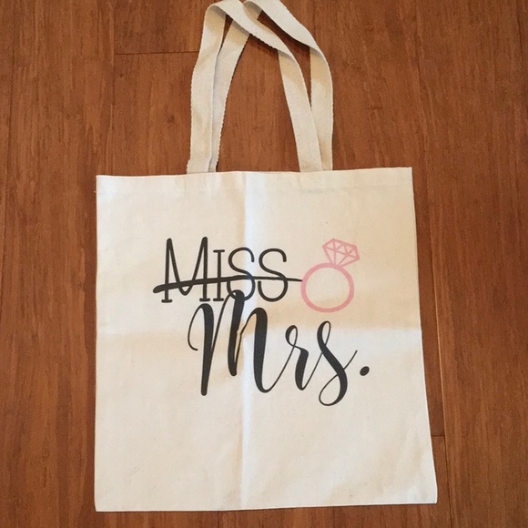 Handbags - Canvas Wedding Tote Bag